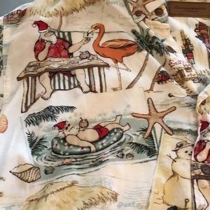 “Santa on Vacation”, long sleeve, by Clearwater Outfitters.